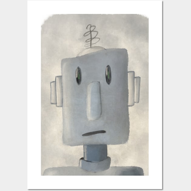 Robot illustration Wall Art by DavoliShop